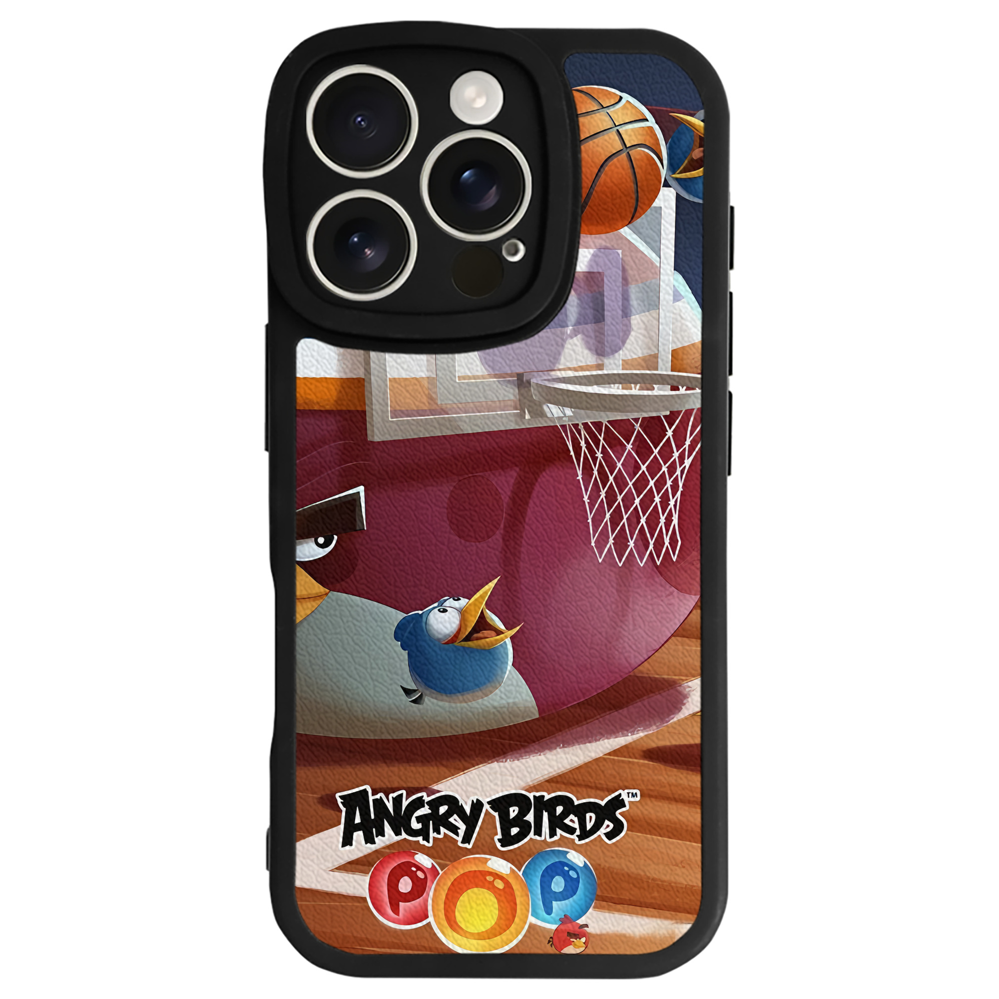 （画像用） Angry Birds アングリーバード 【iPhone 16シリーズ対応】シリコンスマホケース（レザー調） 材質：シリコン